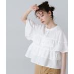 「N.（N. Natural Beauty Basic）」 半袖ブラウス MEDIUM オフホワイト レディース