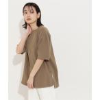 「NATURAL BEAUTY BASIC」 半袖ブラウス MEDIUM ブラウン レディース