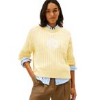 ショッピングHILFIGER ニット セーター テクスチャードグラフィッククルーネックセーター レディース