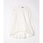 「TSURU by Mariko Oikawa」 フリル長袖カットソー 34 ホワイト レディース