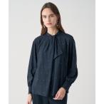 ブラウス シャツ 「Eternal Line 2026」ピンドットプリントボウタイブラウス レディース