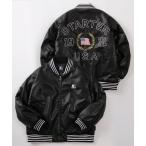 ショッピングスタジャン スタジャン 「88」「STARTER/スターター」フェイクレザー バックロゴデザイン 中綿 スタジャン/ワンポイント刺繍/リブライン メンズ レディー