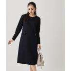 ショッピングマキシ丈ワンピース ワンピース 「手洗い可」配色デザインニットワンピース