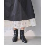 スカート フラワーヘムフレアスカート