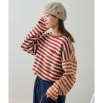 ショッピングボーダー ニット セーター 「GEVACO」ショートボーダーニットプルオーバー レディース