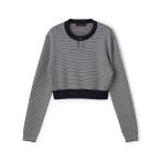 ニット セーター コットンカシミヤ ヘンリーネッククロップドプルーバー レディース