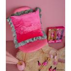 ショッピングクッションカバー クッション クッションカバー 「Barbie×ELLEgirl」ベロアフリルクッションカバー