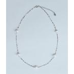 ショッピングパール ネックレス 「WEB限定」silver925 淡水パールステーション キラチェーンネックレス45cm レディース