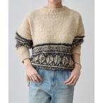 ニット セーター ビッグフェアアイル柄プルオーバー レディース