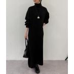 ワンピース ハイネックニットワンピース