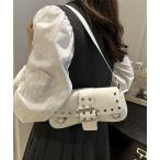 ショッピングエナメルバッグ ハンドバッグ スタッズエナメルハンドバッグ/レディース(DAY)
