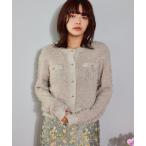 カーディガン チュールヤーンツイードジャケットカーデ  636343 レディース