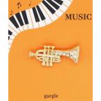 ブローチ gargle ガーグル：MUSICシリーズ　パヴェトランペット　ピンブローチ レディース メンズ