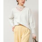 ショッピングスパンコール ニット セーター 「手洗い可能」モヘヤスパンコールVネックプルオーバー レディース