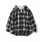 ブラウス シャツ リブ　イン　コンフォート　一枚でベストバランスがかなう！　衿抜いときました　シャツドッキングトップス レディース