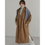 ステンカラーコート コート サイドスリットロングチェスターコート レディース