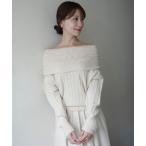 ニット セーター シュテルビーズオフショルダーニット レディース