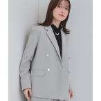 ジャケット テーラードジャケット 「セットアップ可/S-LL/洗濯機可」サッと軽やかに羽織りやすい ダブルブレストジャケット レディース