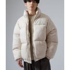 ショッピングホワイトデー ダウンジャケット ダウン スエードタッチ パデッドブルゾン メンズ レディース