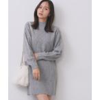 ショッピングウール ワンピース ウール混ケーブルスリーブミニワンピース「洗濯機OK」
