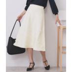 ショッピングフラワー スカート フラワーモチーフニットフレアスカート「洗える」