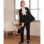 セットアップ 「BONLECILL noir」「2点セット」ボックスプリーツペプラムジャケット＆テーパードスラックス スーツセット レディース