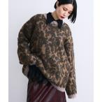 ニット セーター 立体ヒョウ柄オーバーニット/ユニセックス レディース メンズ