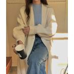 ショッピングロングカーディガン ニット セーター シングルブレストロングカーディガン レディース