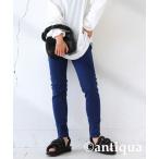 [antiqua] обтягивающий брюки L темно-синий женский 