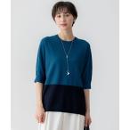 「23区」 半袖ニット 38 ブルー レディース