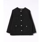 ショッピングツイード 「ELENDEEK」 ツイードジャケット FREE ブラック レディース