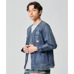 カバーオール ノーカラーデニムカバーオール メンズ レディース