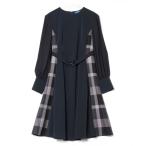 ショッピング古着 「BLUE LABEL CRESTBRIDGE」 長袖ワンピース 38 ダークネイビー レディース