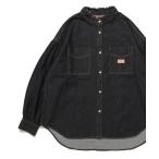 ショッピング綿100 ブラウス シャツ 「綿100％」カットオフバンドカラーデニムシャツ レディース