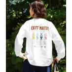 tシャツ クリフラビット 発泡プリント ロンT / バックプリント チュニックTシャツ（綿100％・体型カバー） レディース