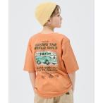 tシャツ 「綿100％・5分袖」楽LUCK五分袖Tシャツ(BUS) キッズ 子供服