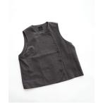 「オオカミとフクロウ」 ベスト FREE チャコールグレー レディース