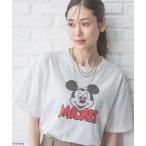 「GLOBAL WORK」 半袖Tシャツ「Disneyコラボ」 MEDIUM オフホワイト レディース