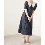 「OLIVE des OLIVE」 半袖ワンピース FREE ネイビー レディース