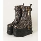 ブーツ ヨースケYOSUKEウィメンズ厚底レッグカバーサイドハトメベルトショートブーツ2605015 レディース