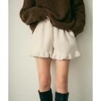 パンツ フリルボアショートパンツ レディース