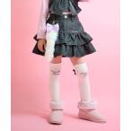 ショッピングピアノ パンツ しっぽチャームつき　ラメデニム段々スカパン キッズ 子供服 女の子