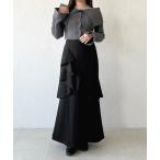 スカート アシメティアードフリルマーメイドスカート