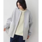 ショッピングコンビ ノーカラーコート コート 「洗える」ダンボールコンビノーカラーコート レディース