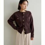 ショッピングボレロ カーディガン スウェットライクボタンカーディガン レディース