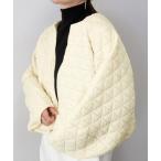 ショッピングVita ブルゾン アウター キルティングノーカラーブルゾン レディース