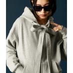 パーカー 綿100％リボンジップアップパーカー「大きいサイズ有」GEVS. レディース