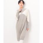 ショッピングCOMME ニット セーター 「 TALLサイズ 」 ブークレ杢ニット インターシャニットドレス レディース
