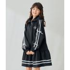 ワンピース ハーフZIP リボンラインワンピース キッズ 子供服 女の子
