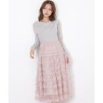 ワンピース フリルチュールドッキングワンピース